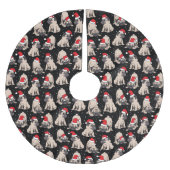Pugs in Santa Hats Kerstmispatroon Kerstboom Rok (Voorkant)