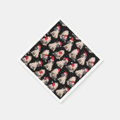 Pugs in Santa Hats Kerstmispatroon Servet (Hoek)