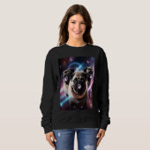 Pugs In Space With Donuts Cute Pug Boys Girls Men Trui (Voorkant volledig)