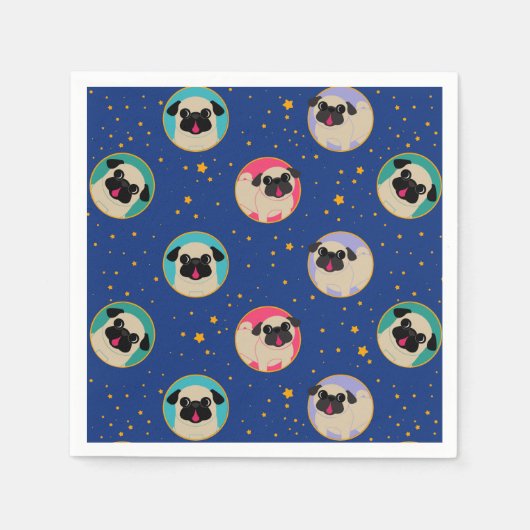 Pugs In The Stars Patroon Party Servetten (Voorkant)