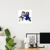 Pugs Jiu-Jitsu Wrestlers Poster (Thuiskantoor)