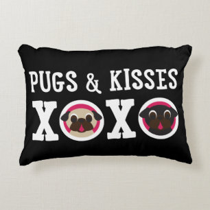 Pugs & Kisses 12 x 16-inch Sierkussen Accent Kussen