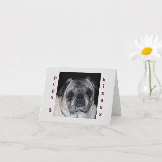 Pugs & Kisses Notitiekaart (Kleine Plant)