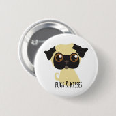 Pugs & Kisses Ronde Button 5,7 Cm (Voorkant /achterkant)