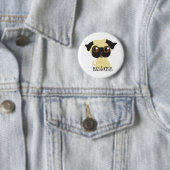 Pugs & Kisses Ronde Button 5,7 Cm (In situ)