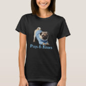 Pugs & Kisses: Schattig Pug-thema ontwerp T-shirt (Voorkant)