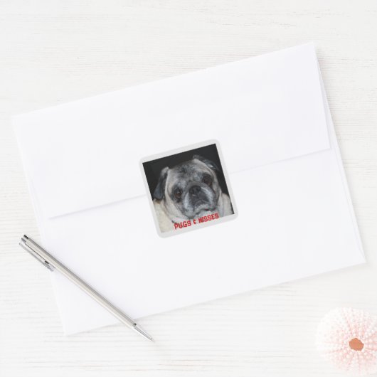 Pugs & Kisses Sticker (Envelop)