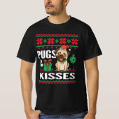 Pugs & Kisses Ugly Kerstmis T-shirt (Voorkant)
