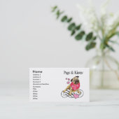 Pugs & Kisses Valentijn Pug Biz Kaarten Visitekaartje (Staand voorkant)