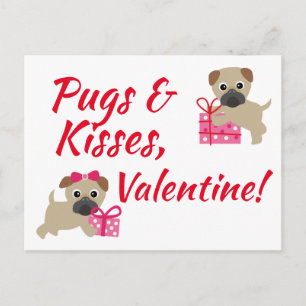 Pugs & Kisses Valentijnse kaart