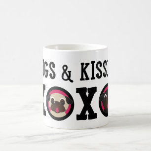 Pugs & Kisses XOXO Fawn Black Pug Mok