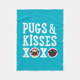Pugs & Kisses XOXO Fleece Blanket