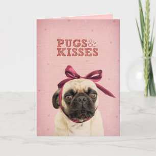 Pugs & Kussen door itslolathepug Feestdagen Kaart