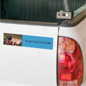 Pugs Love Football. Bumpersticker (Op Truck)
