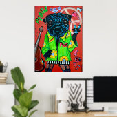 Pugs Love Peace Poster (Thuiskantoor)