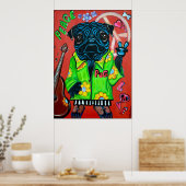 Pugs Love Peace Poster (Keuken)