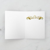 pugs luiden nieuwe jaarklokken feestdagen kaart (Binnen)