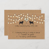 Pugs met de Kaart van de Reactie van de Lichten va (Voorkant / Achterkant)