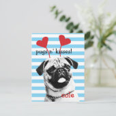 Pugs n de Kaart van Valentijn van Kussen (Staand voorkant)