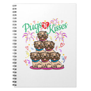 Pugs N Kisses Pug Hondenliefhebber Notitieboek