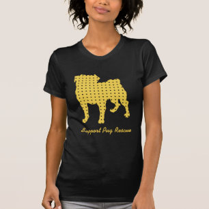 Pugs N Pals steunen Pug Redding Gele Stippen T - s T-shirt