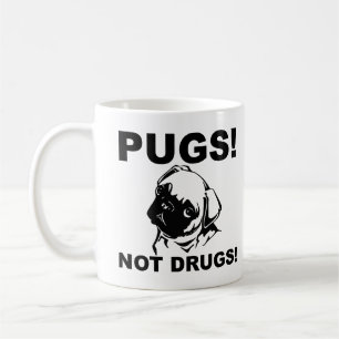 Pugs Niet Drugs Grappige Mok of Reis Mok