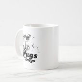 PUGS NOT DRUGS 2 KOFFIEMOK (Voorkant links)
