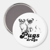 PUGS NOT DRUGS 2 MAGNEET (Voorkant / Achterkant)