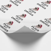 Pugs not Drugs Cadeaupapier (Hoek)