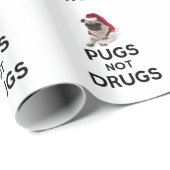 Pugs not Drugs Cadeaupapier (Rol Hoek)
