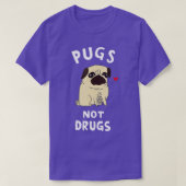 Pugs Not Drugs Funny Present For Dog Lover Pets T-shirt (Design voorkant)