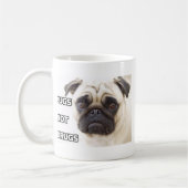 Pugs not Drugs Koffiemok (Links)