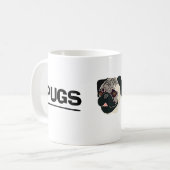 Pugs Not Drugs Mok (Voorkant links)