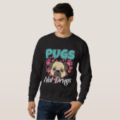 Pugs Not Drugs Mops Honden Classic T-shirt 804 (Voorkant volledig)