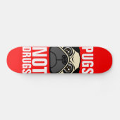 Pugs not Drugs Persoonlijk Skateboard (Horizontaal)