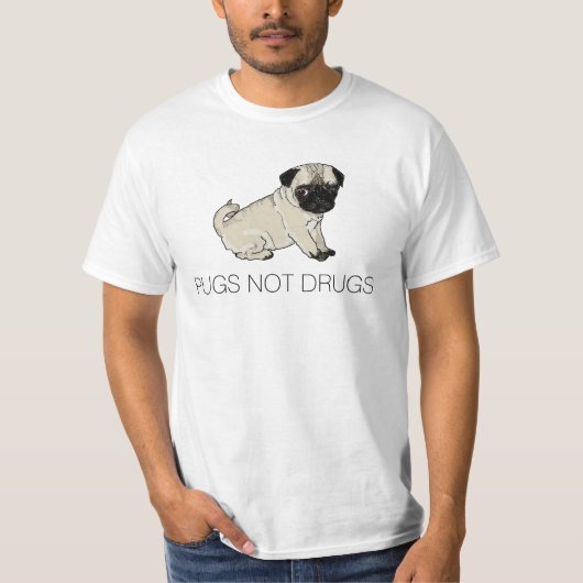 Pugs Not Drugs Shirt (Voorkant)