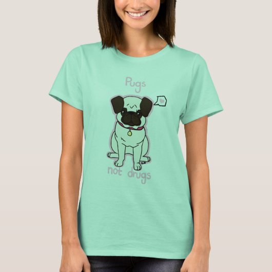 Pugs not Drugs T-shirt (Voorkant)