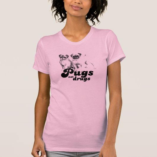 PUGS NOT DRUGS T-SHIRT (Voorkant)
