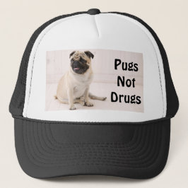 Pugs not Drugs Trucker Hat Pet