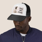 Pugs not Drugs Trucker Hat Trucker Pet (In situ)