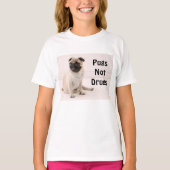 Pugs Not Drugs Youth T-shirt (Voorkant)