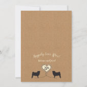 Pugs on Bikes Party Lights Huwelijksuitnodiging Kaart (Achterkant)