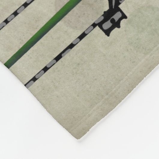 Pugs op fiets fleece deken (Hoek)