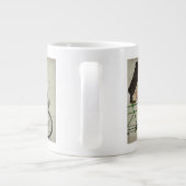 Pugs op fiets grote koffiekop (Achterkant)