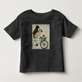 Pugs op fiets kinder shirts (Voorkant)