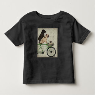 Pugs op fiets kinder shirts