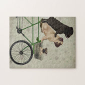 Pugs op fiets legpuzzel (Horizontaal)