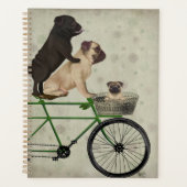 Pugs op fiets planner (Voorkant)
