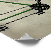 Pugs op fiets poster (Hoek)