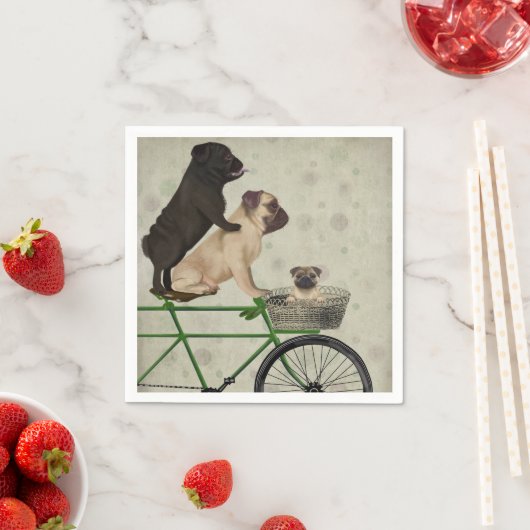 Pugs op fiets servet (Insitu)